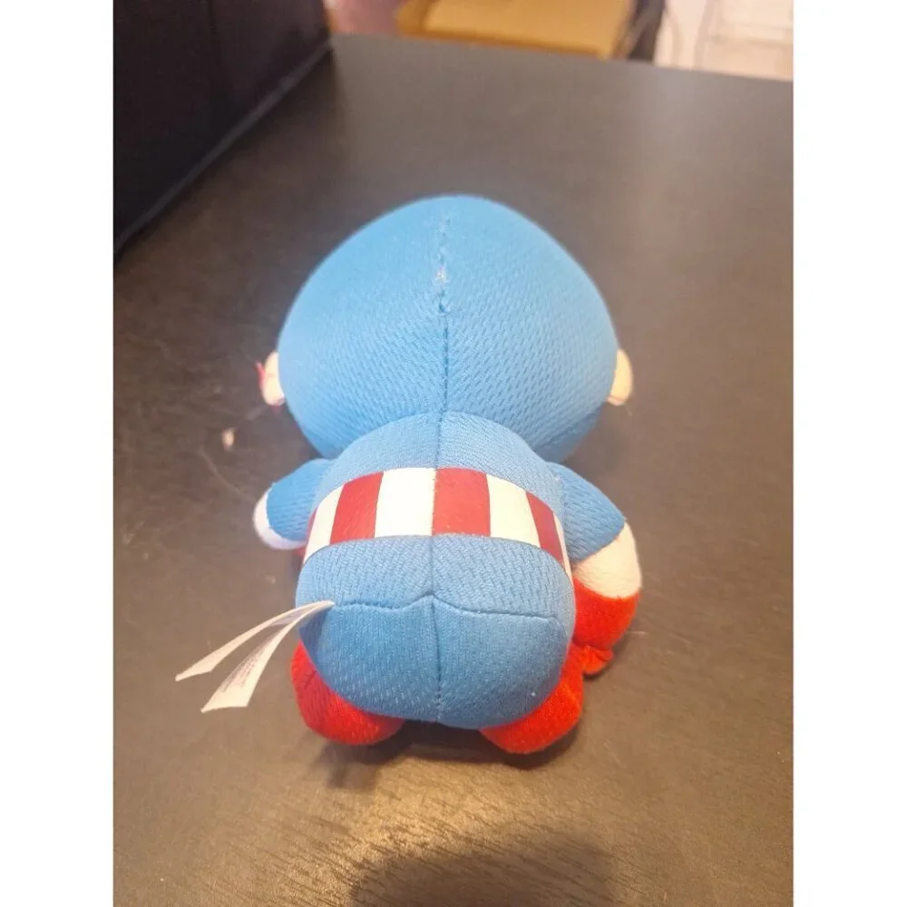 TY Beanie Baby Captain America Plush 6 Inch Marvel Stuffed Toy